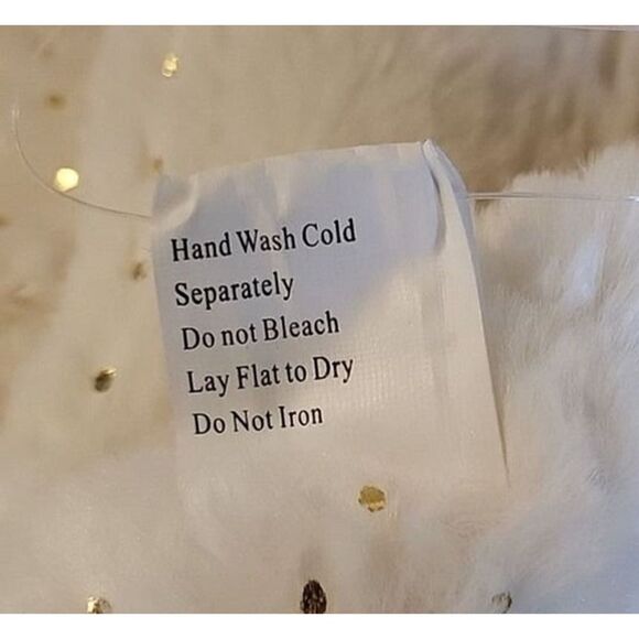 NEW LuLu Cowl Neck Scarf Faux Fur Soft Warm Cozy Ivory with gold flecks 15 in - Picture 9 of 9